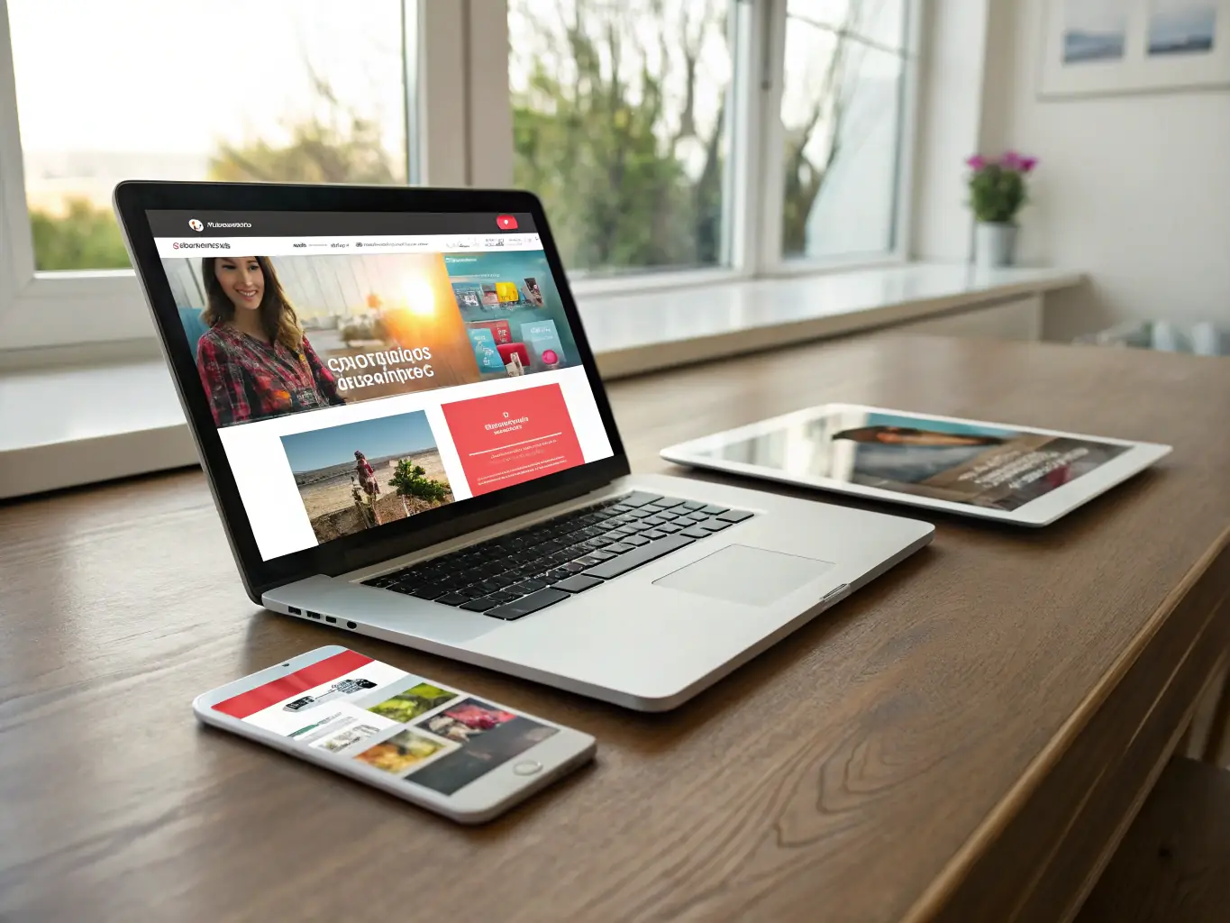 A visually appealing image of targeted online advertising campaigns across various platforms, illustrating the reach and precision of ad targeting.
